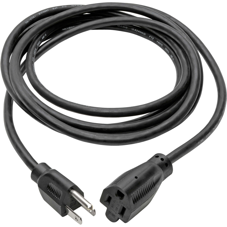 Tripp Lite 10ft Power Cord Extension Cable 5-15P to 5-15R 10A 18AWG 10' P022-010