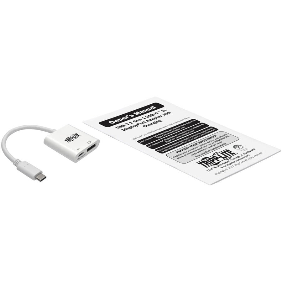 Tripp Lite by Eaton U444-06N-DP8WC Câble adaptateur USB-C vers DisplayPort, M/F, blanc, 6 po U444-06N-DP8WC