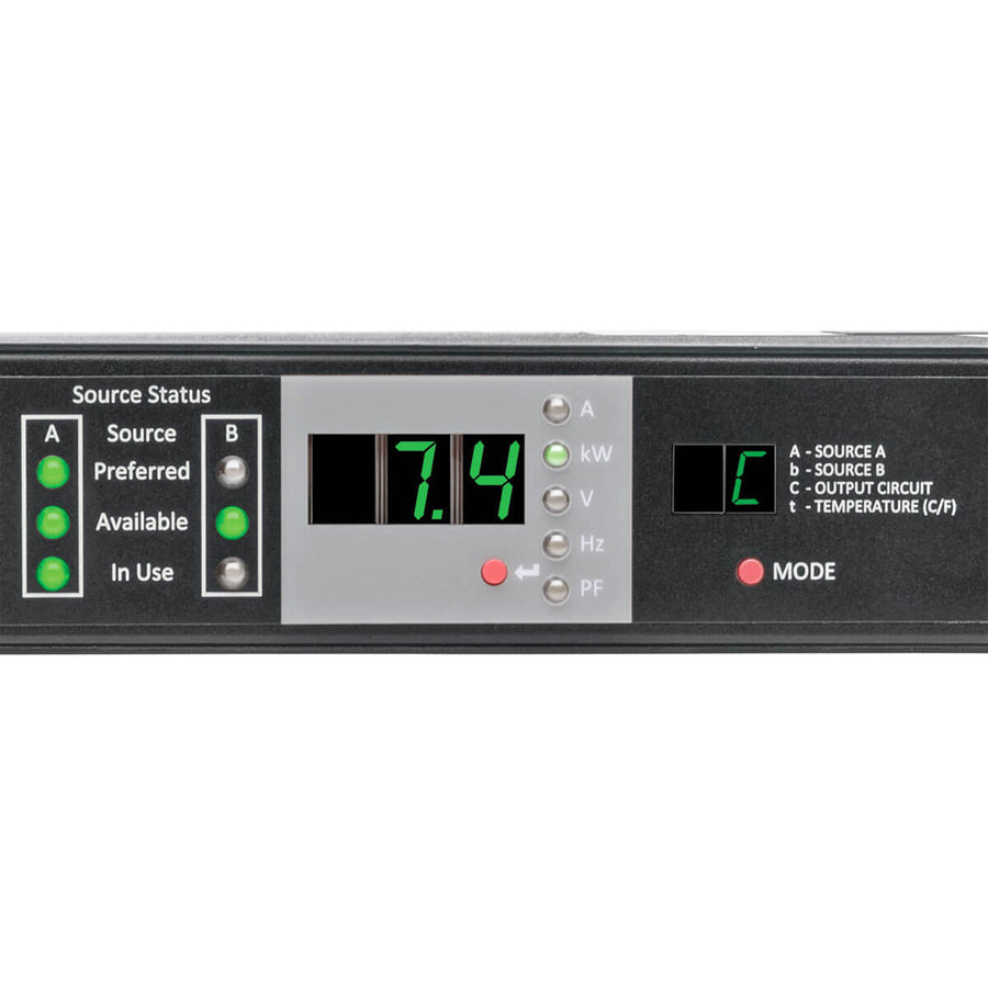 Tripp Lite by Eaton PDUMNH32HVAT 7.4kW Single-Phase 230V ATS/Monitored PDU PDUMNH32HVAT