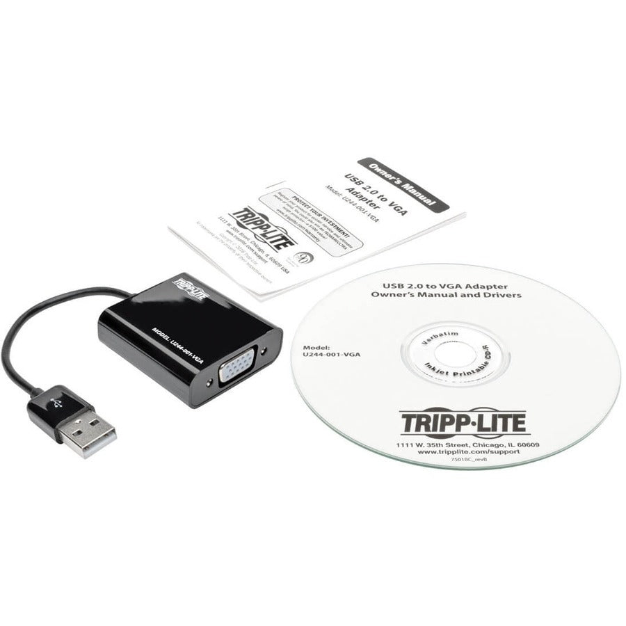 Tripp Lite par Eaton U244-001-VGA Adaptateur de carte graphique vidéo externe USB 2.0 vers VGA U244-001-VGA