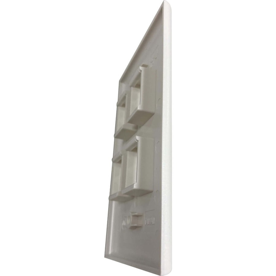 Tripp Lite by Eaton Safe-IT Plaque murale Keystone simple à 4 ports, antibactérienne, ivoire mat, TAA N042AB-004-IVM