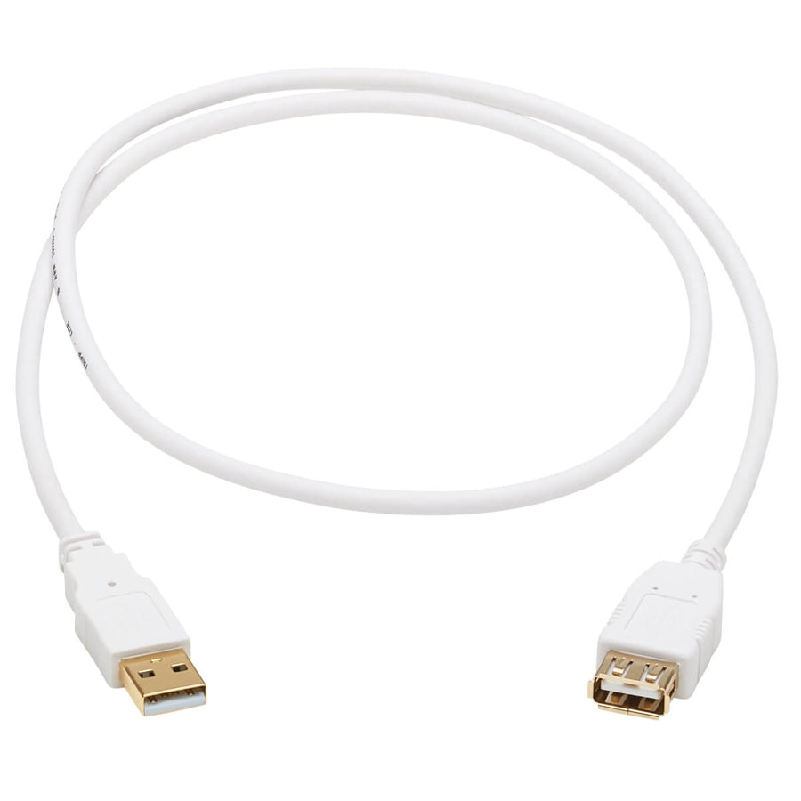 Câble d'extension antibactérien Tripp Lite Safe-IT USB-A (M/F), USB 2.0, blanc, 3 pieds U024AB-003-WH