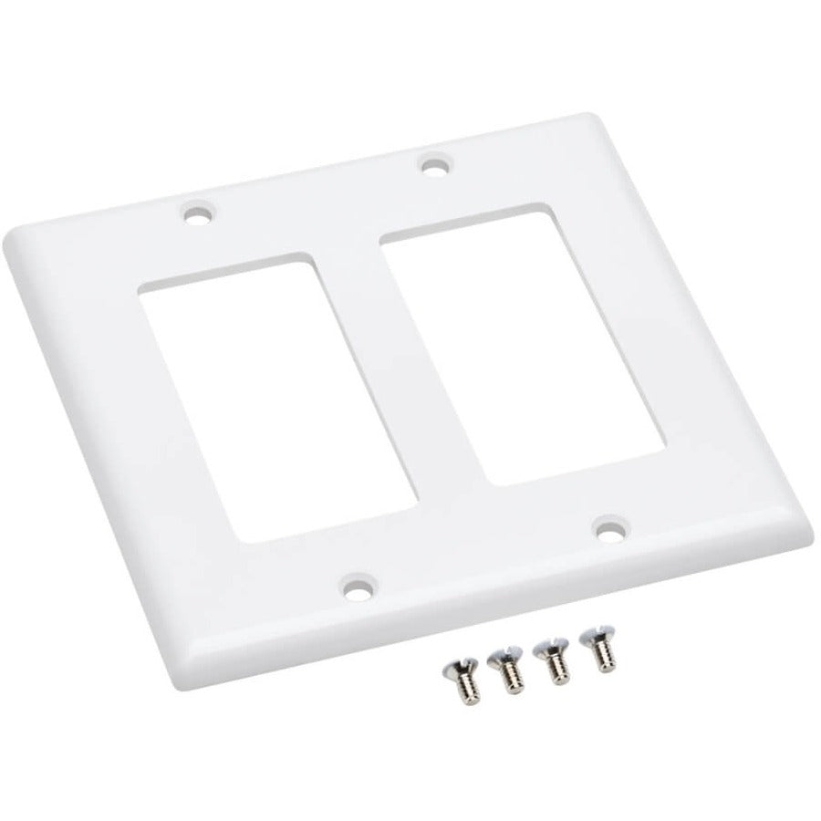 Tripp Lite by Eaton Plaque frontale double, style Decora – verticale, blanche N042D-200-WH