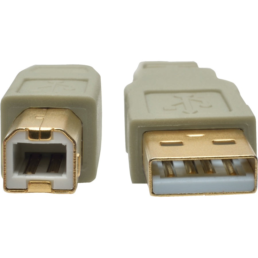 Tripp Lite by Eaton USB 2.0 Hi-Speed A/B Cable (M/M), Beige, 10 ft U022-010-BE