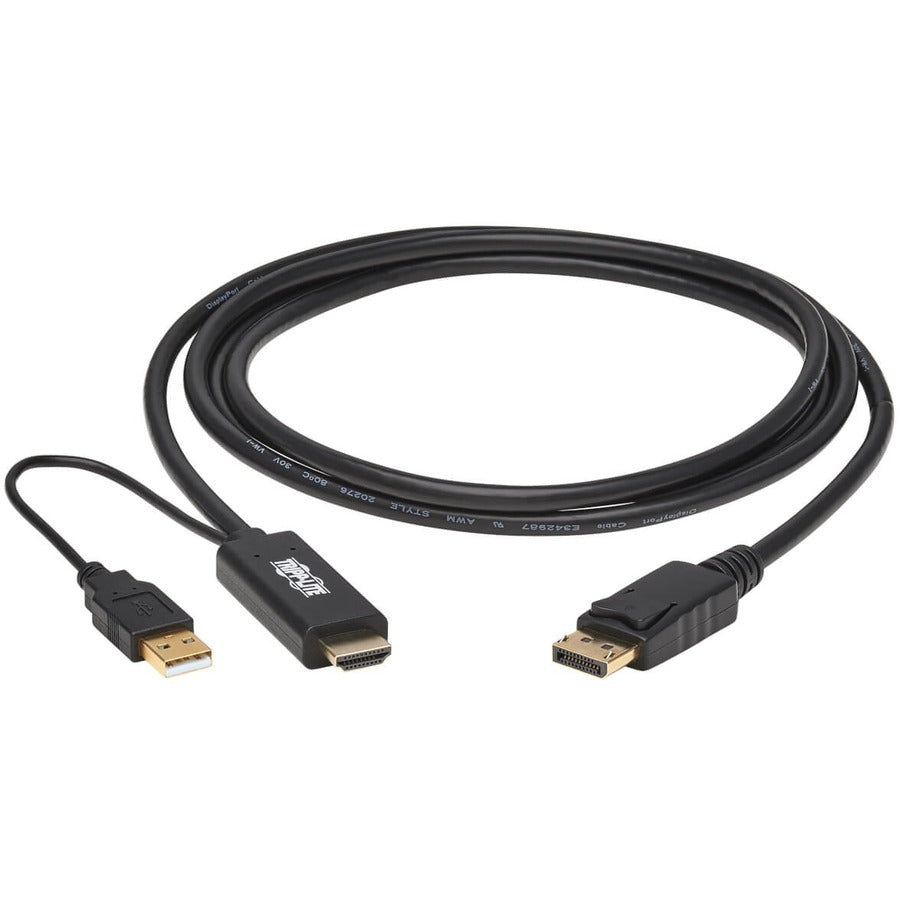 Tripp Lite by Eaton P567-02M HDMI to DisplayPort 1.2 Active Adapter Cable, Black, 2 m (6.6 ft.) P567-02M