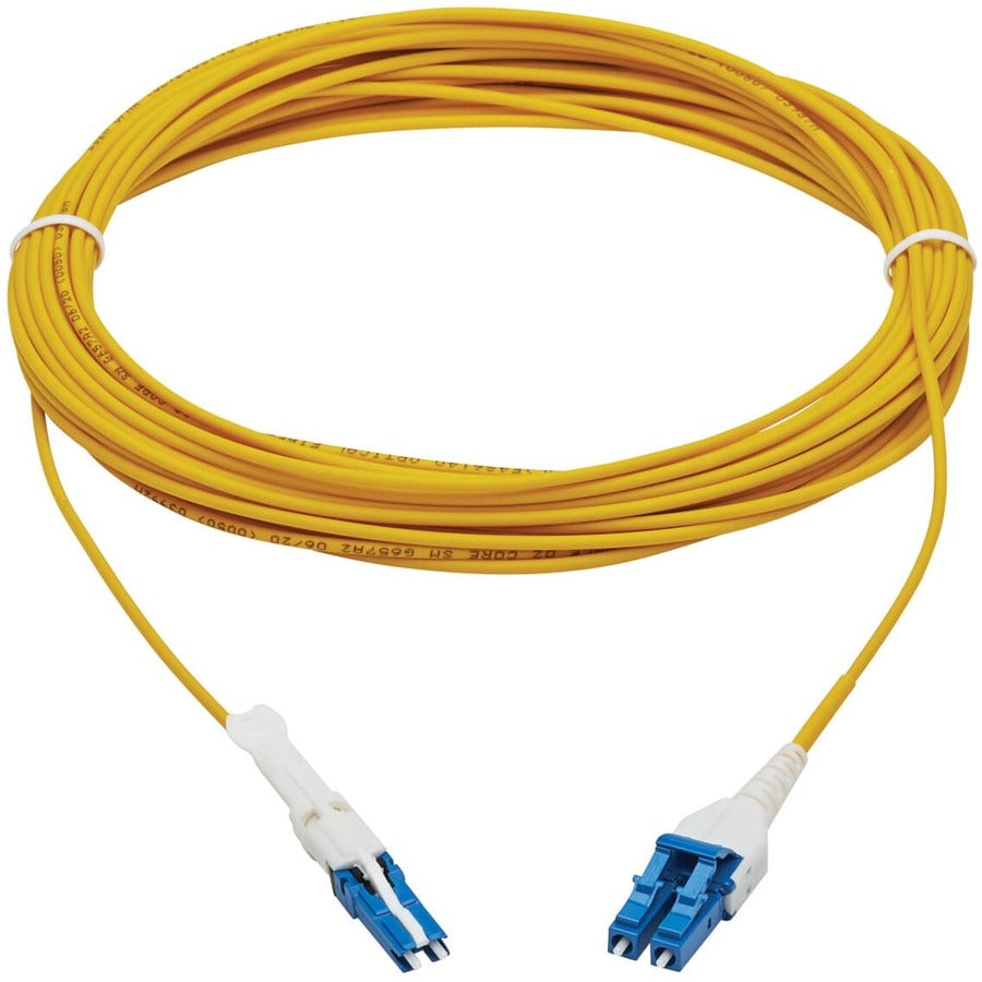 Tripp Lite by Eaton N381L-10M 400Gb Duplex Singlemode 9/125 OS2 Fiber Optic Cable, Yellow, 10 m N381L-10M