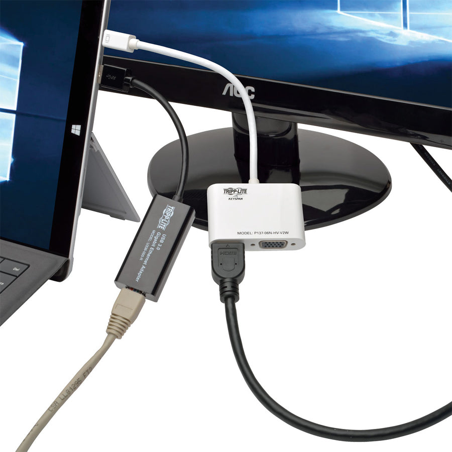 Tripp Lite by Eaton 4K Video and Ethernet 2-in-1 Accessory Kit for Microsoft Surface and Surface Pro P137-GHV-V2-K