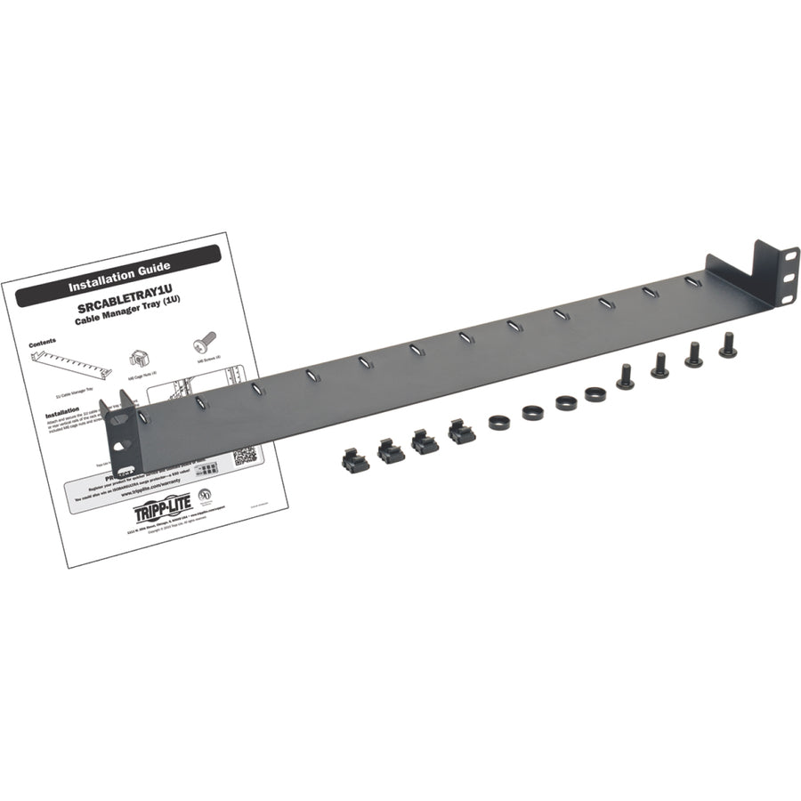 Plateau de gestion des câbles horizontal Tripp Lite par Eaton SmartRack 1U SRCABLETRAY1U