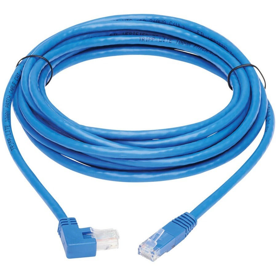 Tripp Lite by Eaton N204-020-BL-RA Right-Angle Cat6 Ethernet Cable - 20 ft., M/M, Blue N204-020-BL-RA