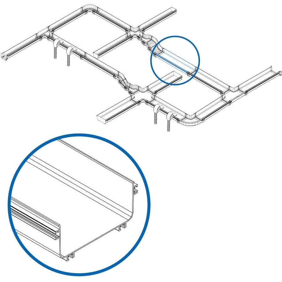 Section de canal droit Tripp Lite par Eaton, 240 x 120 x 1 220 mm SRFC10STR48