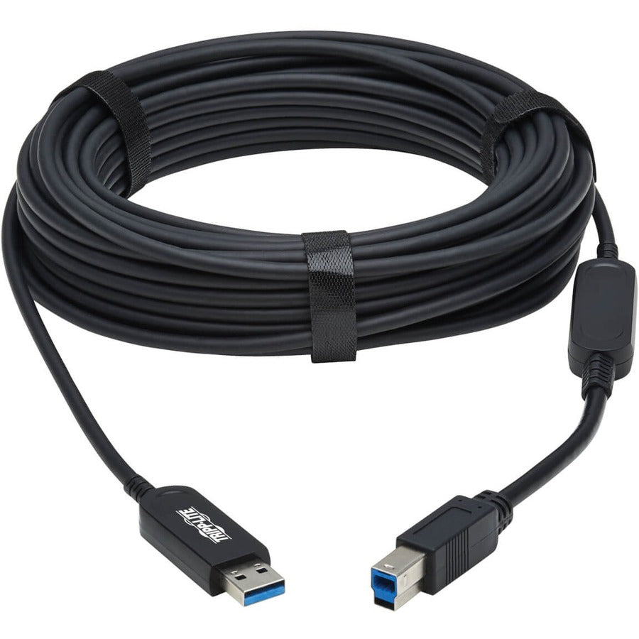 Tripp Lite by Eaton U328F-20M USB 3.2 Gen 1 Fiber Active Optical Cable, M/M, Black, 20 m (66 ft.) U328F-20M