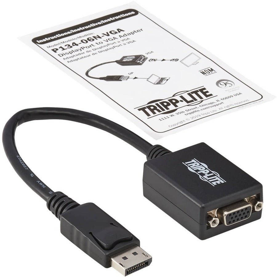 Tripp Lite by Eaton P134-06N-VGA-BP Displayport/VGA Video Cable P134-06N-VGA-BP