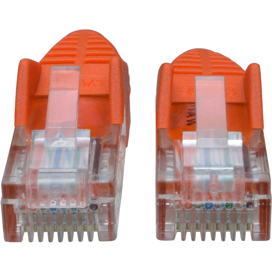 Tripp Lite by Eaton Cat5e 350 MHz Snagless Molded UTP Patch Cable (RJ45 M/M), Orange, 5 ft N001-005-OR