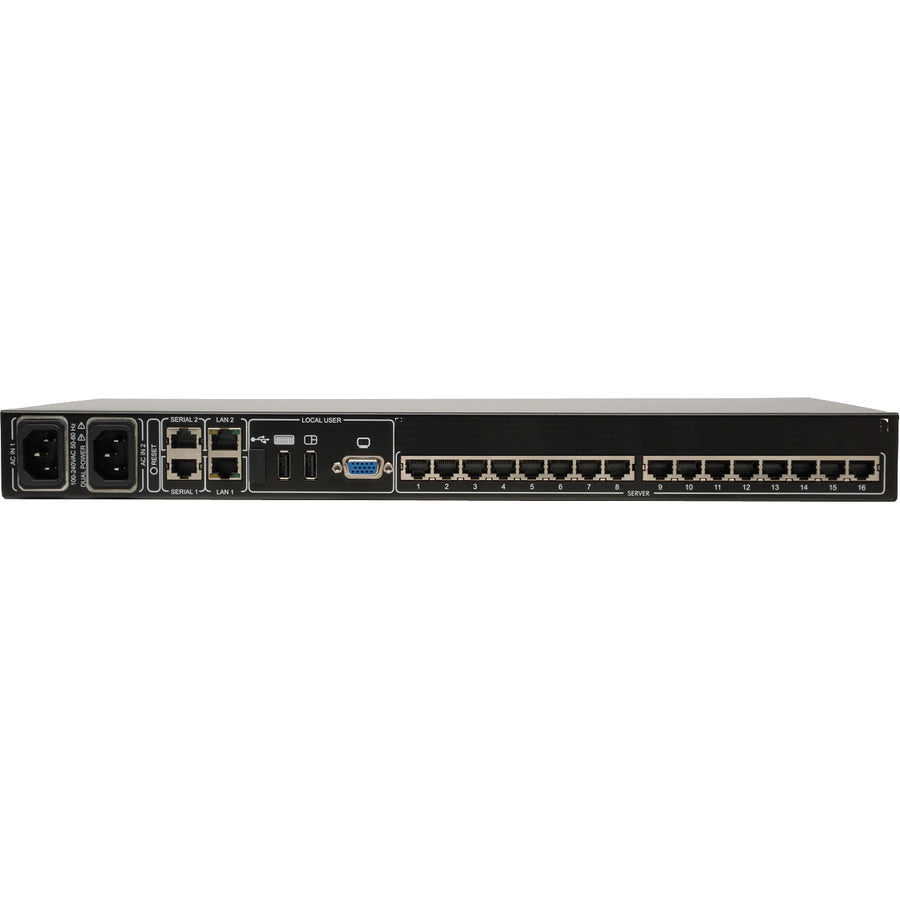 Tripp Lite par Eaton 16 ports, 2+1 utilisateurs NetCommander Cat5 commutateur KVM IP B072-016-IP2