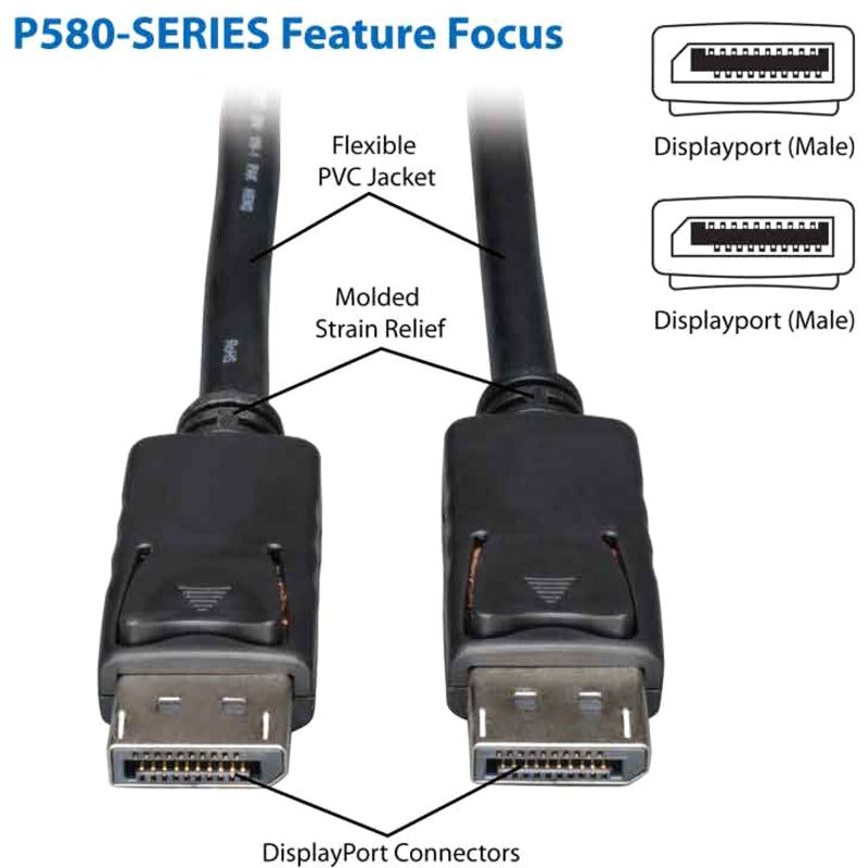 Tripp Lite by Eaton 20-ft. Displayport Monitor Cable M/M P580-020