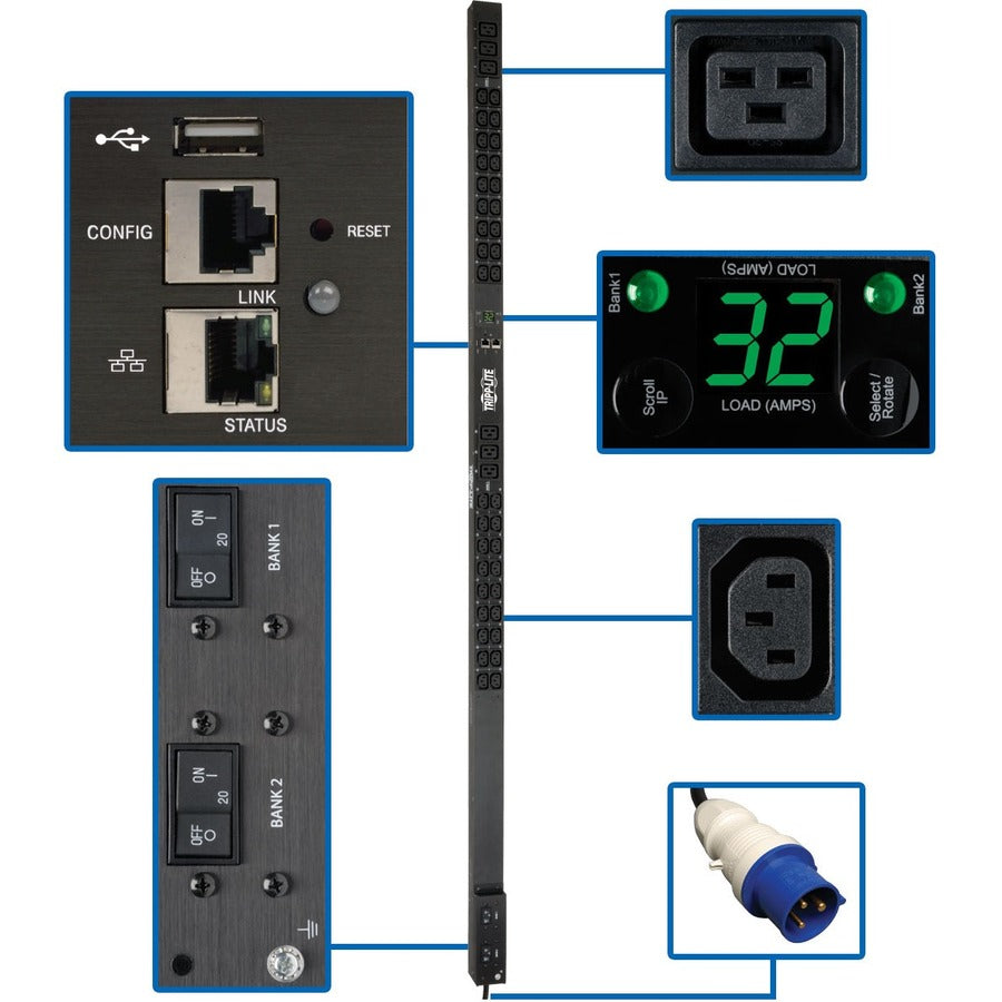 Tripp Lite par Eaton PDUMNV32HV2LX PDU 42 prises PDUMNV32HV2LX