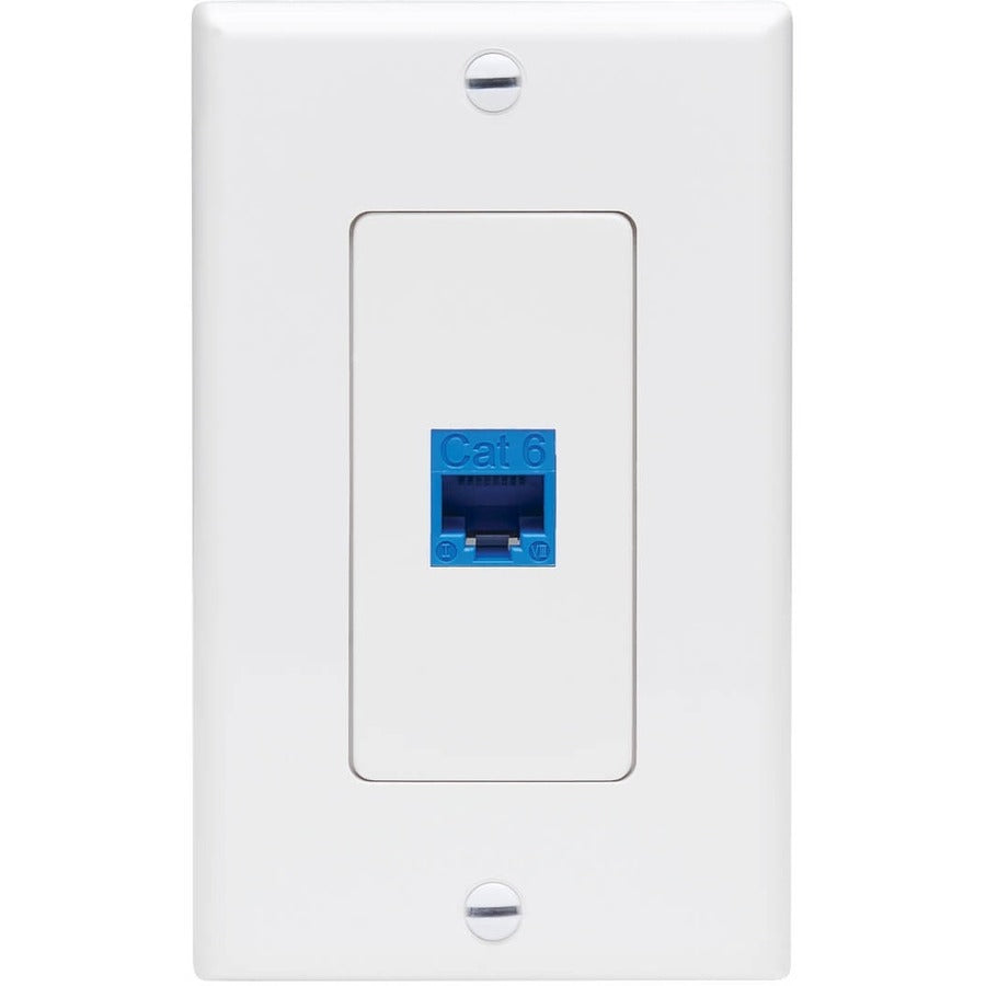 Insert de plaque centrale Tripp Lite by Eaton, style Decora – vertical, 1 port N042D-001V-WH