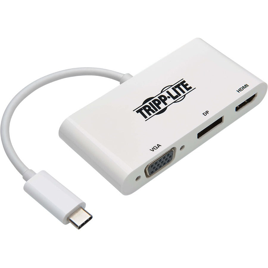 Tripp Lite by Eaton U444-06N-HVDPW Adaptateur multiport USB-C - HDMI/DisplayPort/VGA, Blanc U444-06N-HVDPW