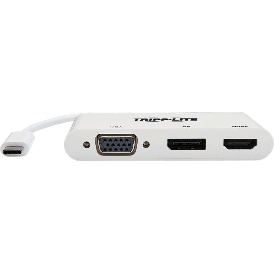 Tripp Lite by Eaton U444-06N-HVDPW Adaptateur multiport USB-C - HDMI/DisplayPort/VGA, Blanc U444-06N-HVDPW