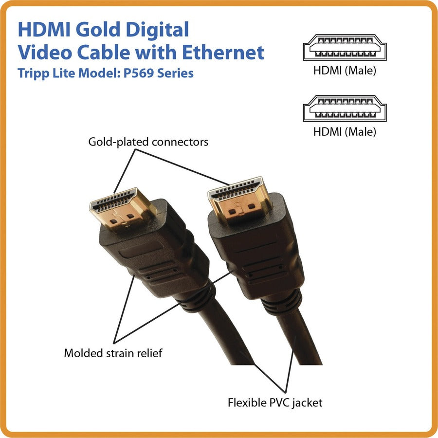 Tripp Lite 25ft High Speed HDMI Cable with Ethernet Digital Video / Audio 4K x 2K M/M 25' P569-025