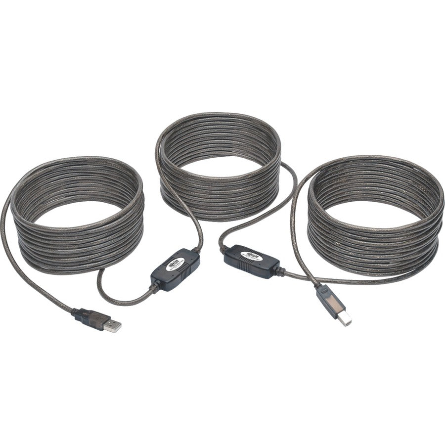 Tripp Lite by Eaton USB 2.0 Hi-Speed A/B Active Repeater Cable (M/M), 50 ft U042-050