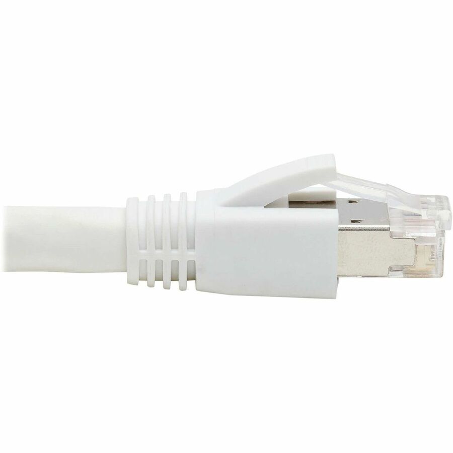 Câble Ethernet Tripp Lite by Eaton Cat8 40G SSTP sans accroc (RJ45 M/M), PoE, blanc, 10 pi (3,1 m) N272-F10-WH