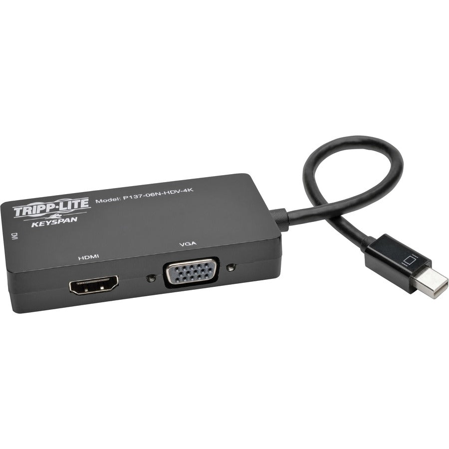 Tripp Lite by Eaton Mini DisplayPort 1.2 to VGA/DVI/HDMI All-in-One Converter Adapter, 4K x 2K HDMI P137-06N-HDV-4K