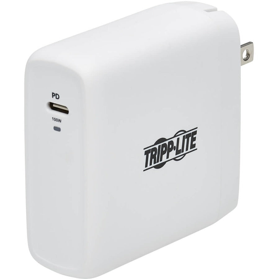 Tripp Lite by Eaton Compact 1-Port USB-C Wall Charger - GaN Technology, 100W PD3.0 Charging, White U280-W01-100C1G