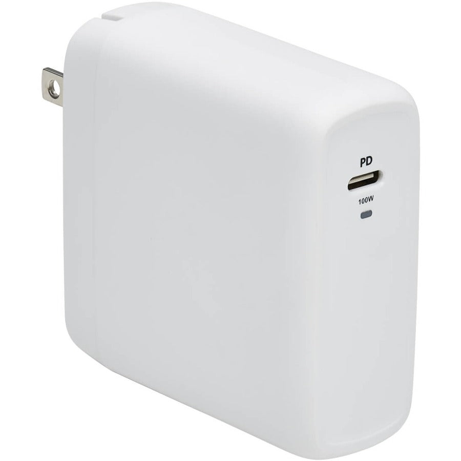 Tripp Lite by Eaton Compact 1-Port USB-C Wall Charger - GaN Technology, 100W PD3.0 Charging, White U280-W01-100C1G