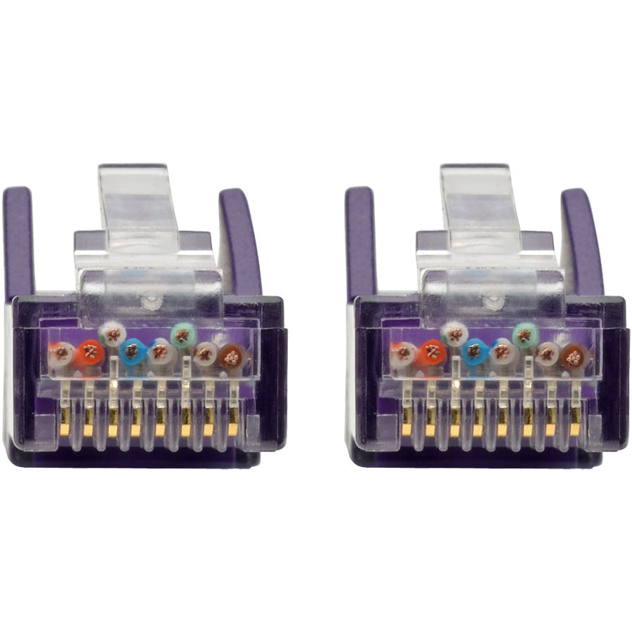 Tripp Lite by Eaton Cat6 Gigabit Snagless Molded UTP Patch Cable (RJ45 M/M), Purple, 20 ft N201-020-PU