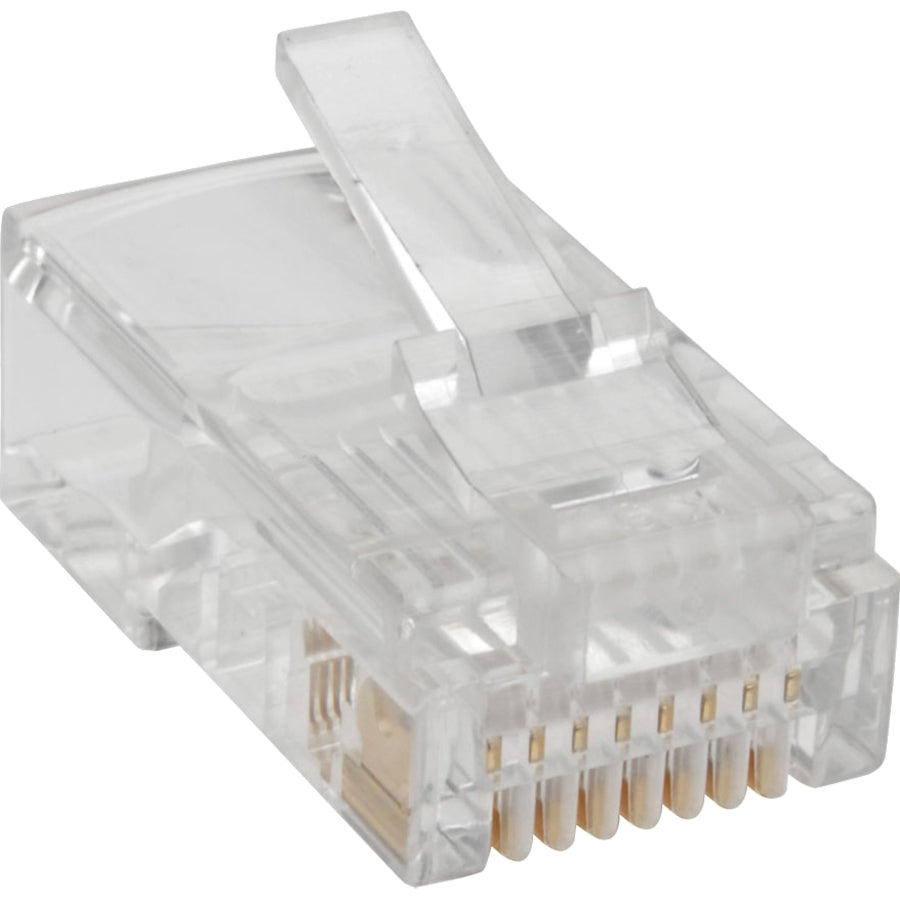 Tripp Lite by Eaton RJ45 Modular Connector for Round Stranded UTP Conductor 4-Pair Cat5e, 100 Pack N030-100-STR