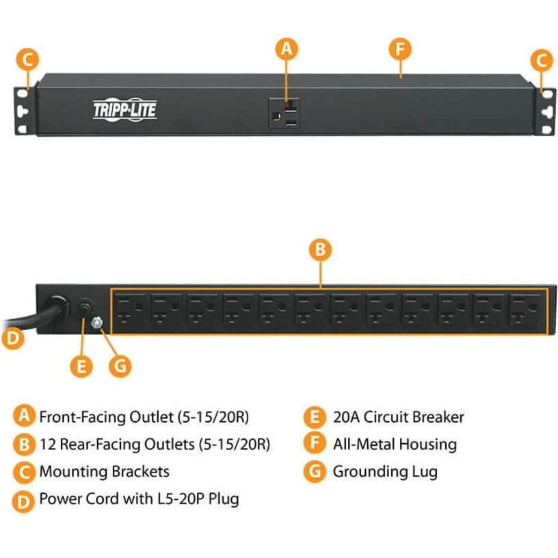 Tripp Lite by Eaton PDU1220T6 13-Outlets PDU PDU1220T6