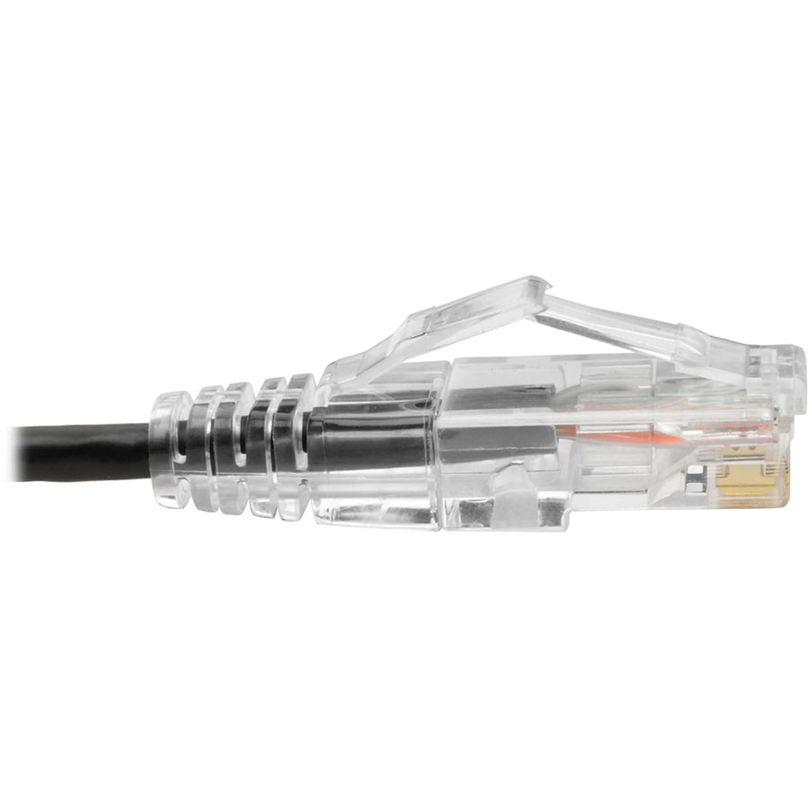Câble de brassage UTP Tripp Lite by Eaton Cat6 (RJ45) - M/M, Gigabit, sans accroc, moulé, fin, noir, 8 po N201-S8N-BK