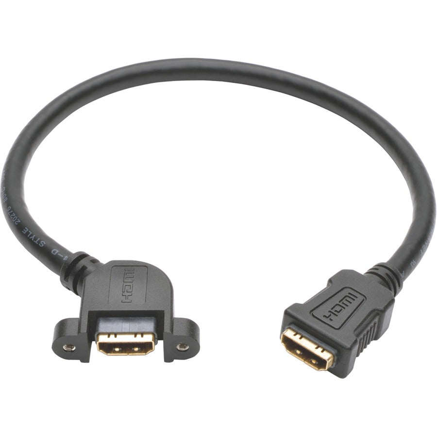 Câble HDMI haute vitesse Tripp Lite 1 pied avec montage sur panneau vidéo/audio numérique Ethernet F/F 1' P569-001-FF-APM