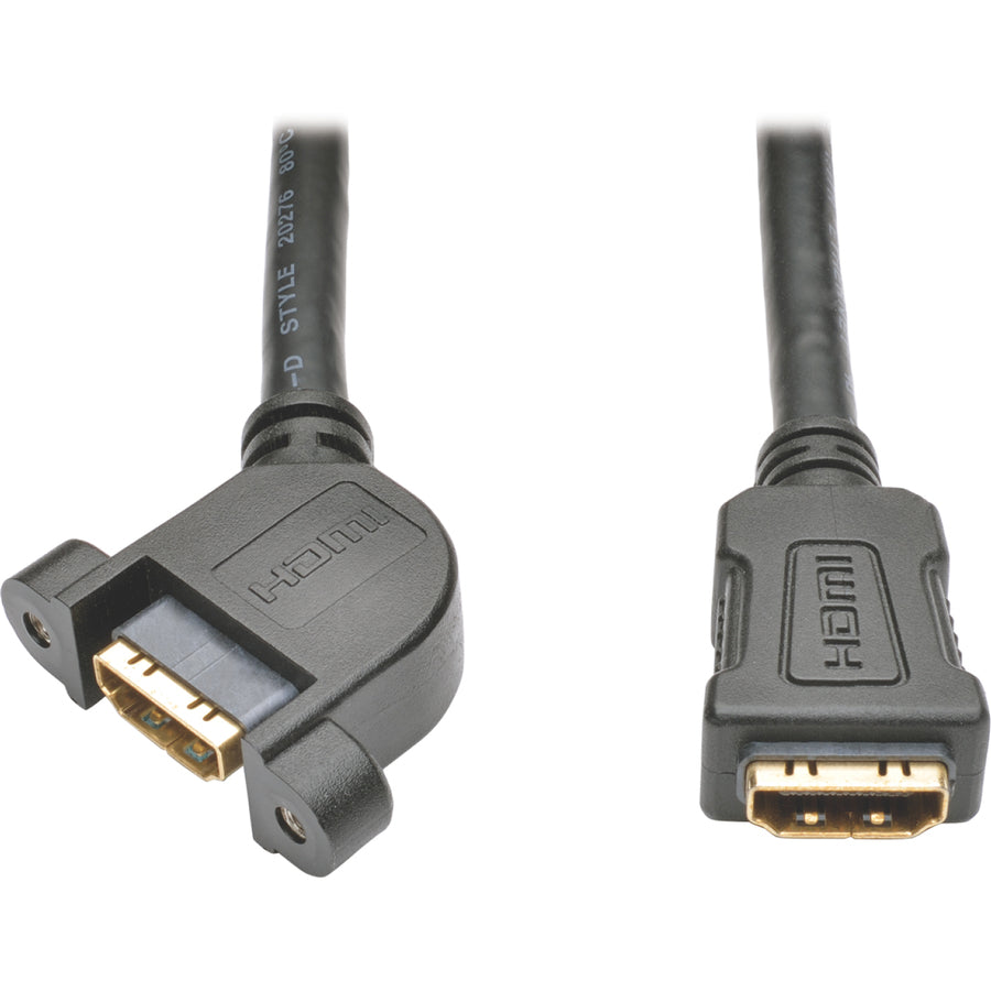 Câble HDMI haute vitesse Tripp Lite 1 pied avec montage sur panneau vidéo/audio numérique Ethernet F/F 1' P569-001-FF-APM