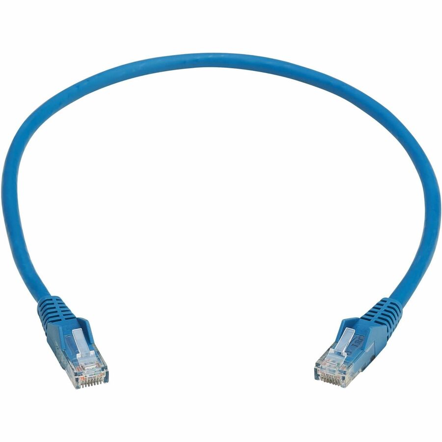 Tripp Lite by Eaton Cat6 Gigabit Snagless Molded UTP Ethernet Cable (RJ45 M/M), PoE, LSZH, Blue, 0.5 N201L-0P5M-BL