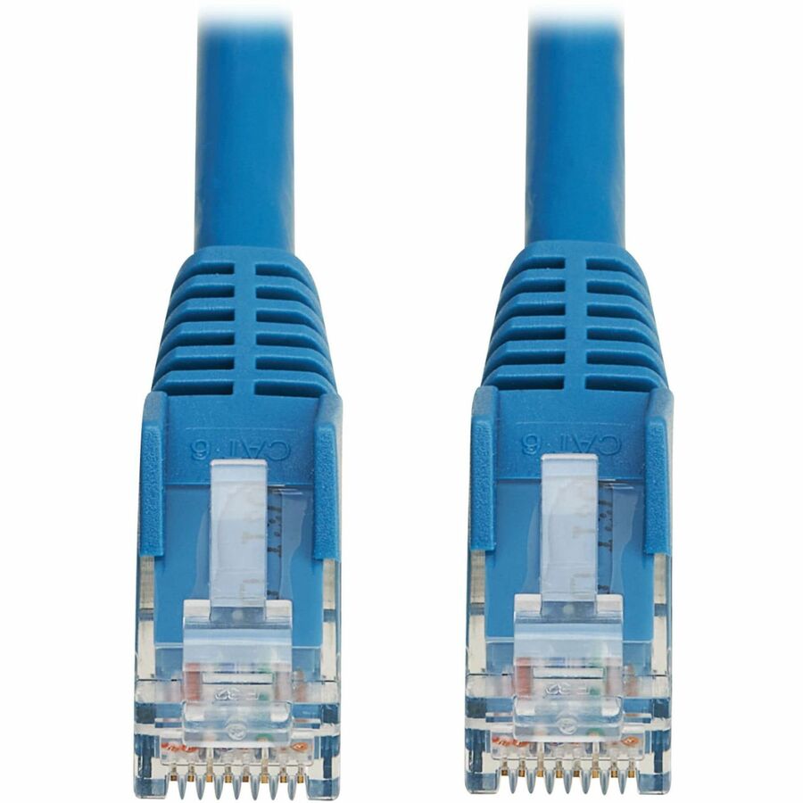 Tripp Lite by Eaton Cat6 Gigabit Snagless Molded UTP Ethernet Cable (RJ45 M/M), PoE, LSZH, Blue, 0.5 N201L-0P5M-BL