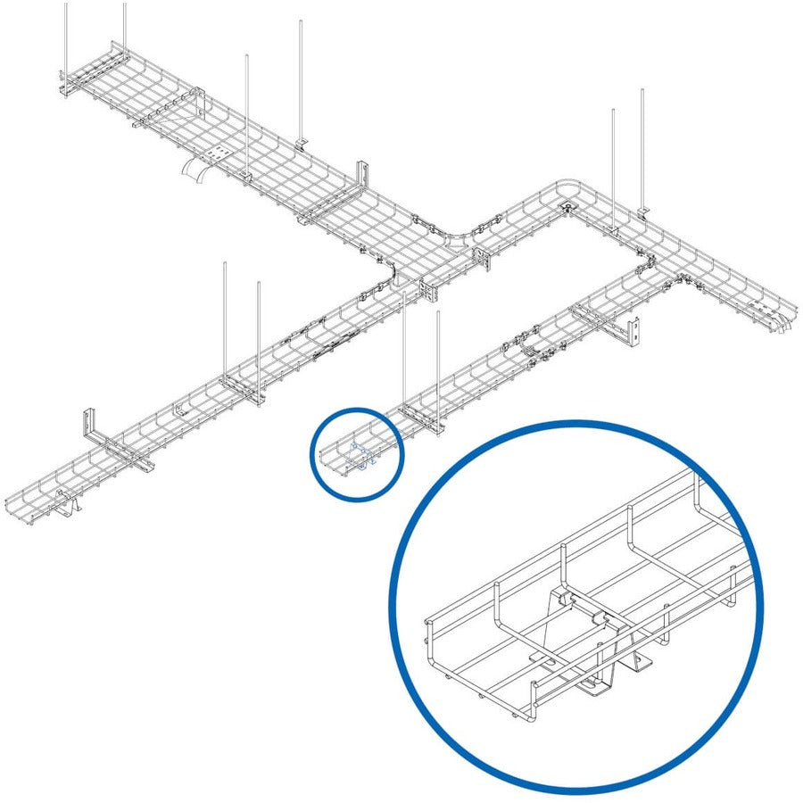 Tripp Lite by Eaton SmartRack SRWBUNVBASE Floor Mount for Cable Tray - Black SRWBUNVBASE