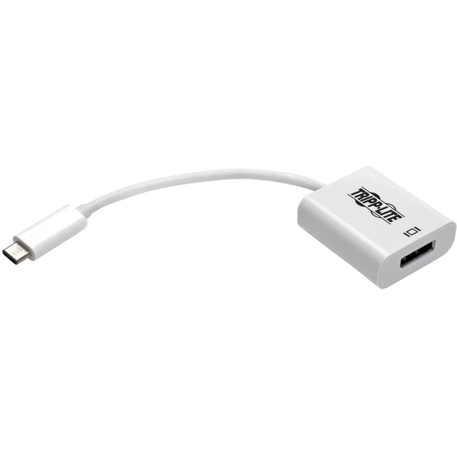 Tripp Lite by Eaton U444-06N-DP8W USB-C to DisplayPort Adapter Cable, M/F, White, 6 in. U444-06N-DP8W