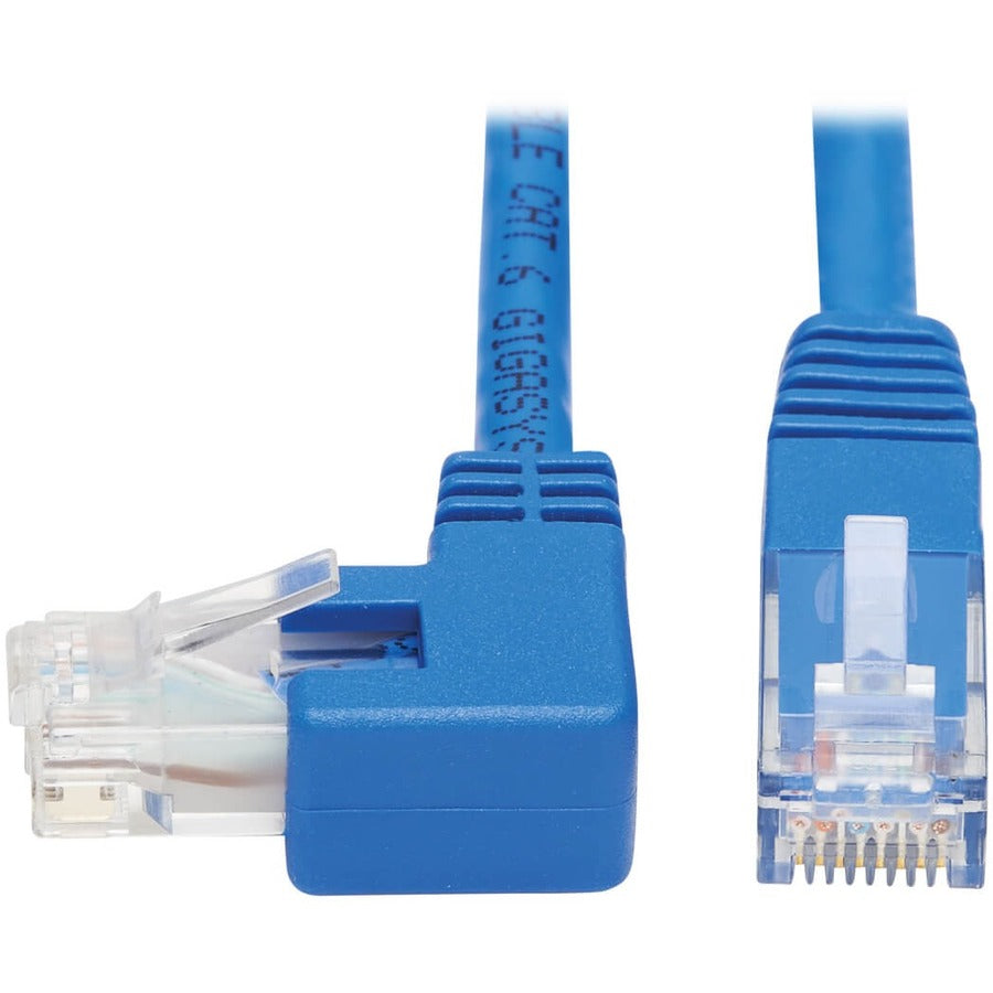 Tripp Lite by Eaton N204-015-BL-LA Câble Ethernet Cat6 à angle gauche - 15 pieds, M/M, Bleu N204-015-BL-LA