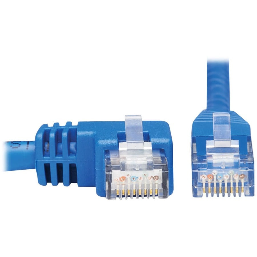 Tripp Lite by Eaton N204-015-BL-LA Câble Ethernet Cat6 à angle gauche - 15 pieds, M/M, Bleu N204-015-BL-LA