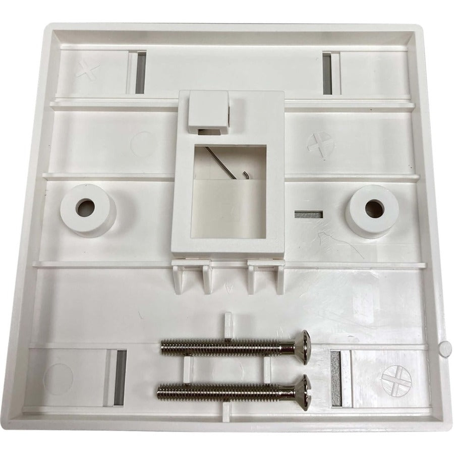 Tripp Lite by Eaton Plaque murale Keystone 1 port de style britannique, module à obturateur non chargé, onglet icône, blanc N042U-W01-ST