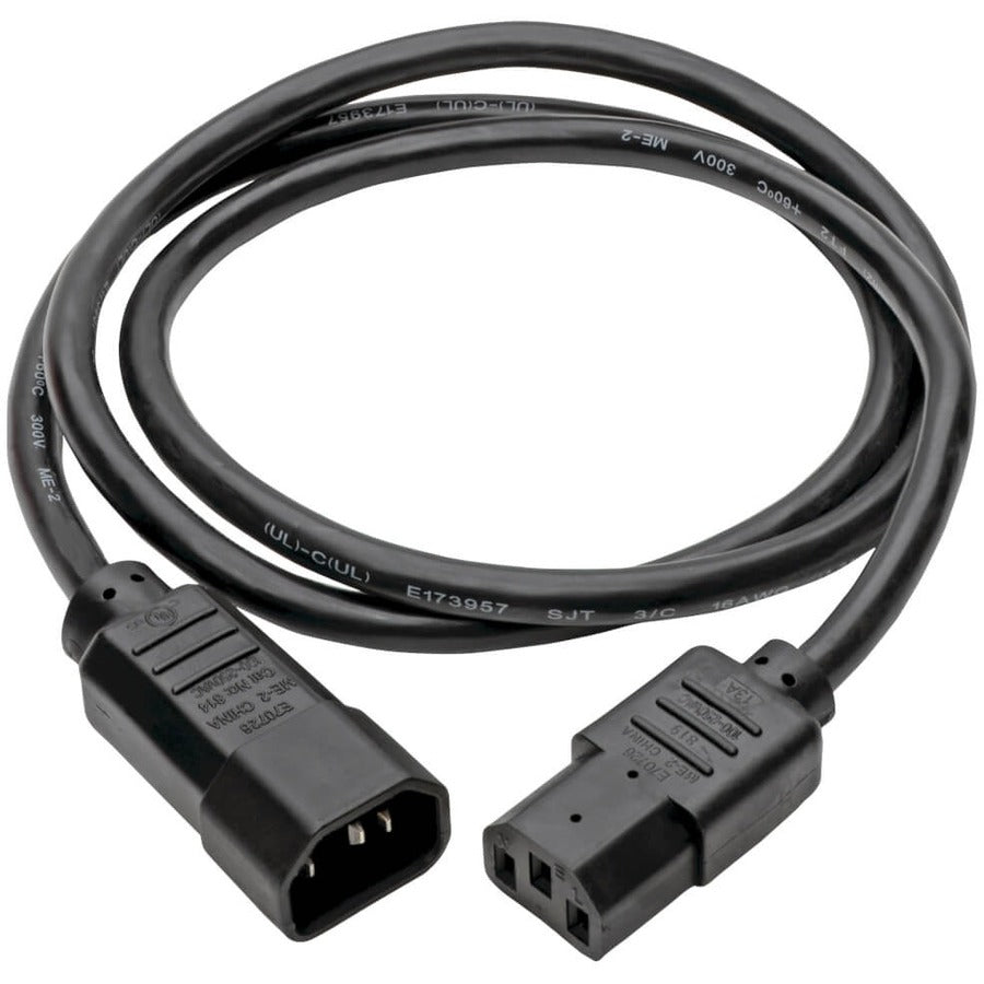 Câble d'extension de cordon d'alimentation pour ordinateur Tripp Lite 4 pieds C14 à C13 13A 16AWG 4' P004-004-13A