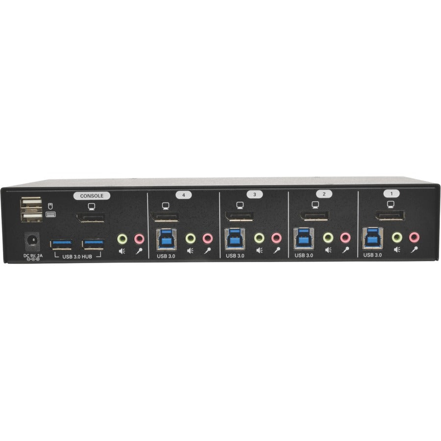 Tripp Lite by Eaton 4-Port DisplayPort KVM Switch w/Audio, Cables and USB 3.0 SuperSpeed Hub B004-DPUA4-K