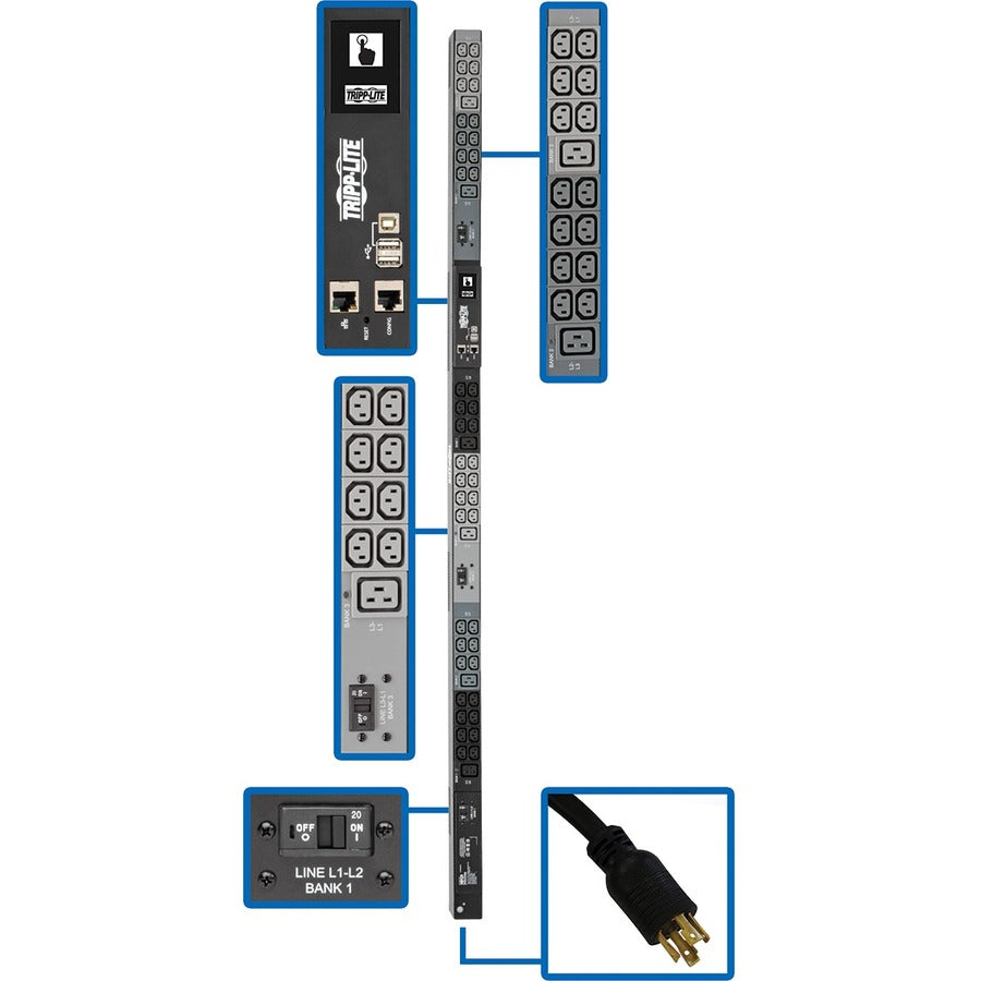 Tripp Lite par Eaton PDU3EVN10l1530B PDU 48 prises PDU3EVN10l1530B