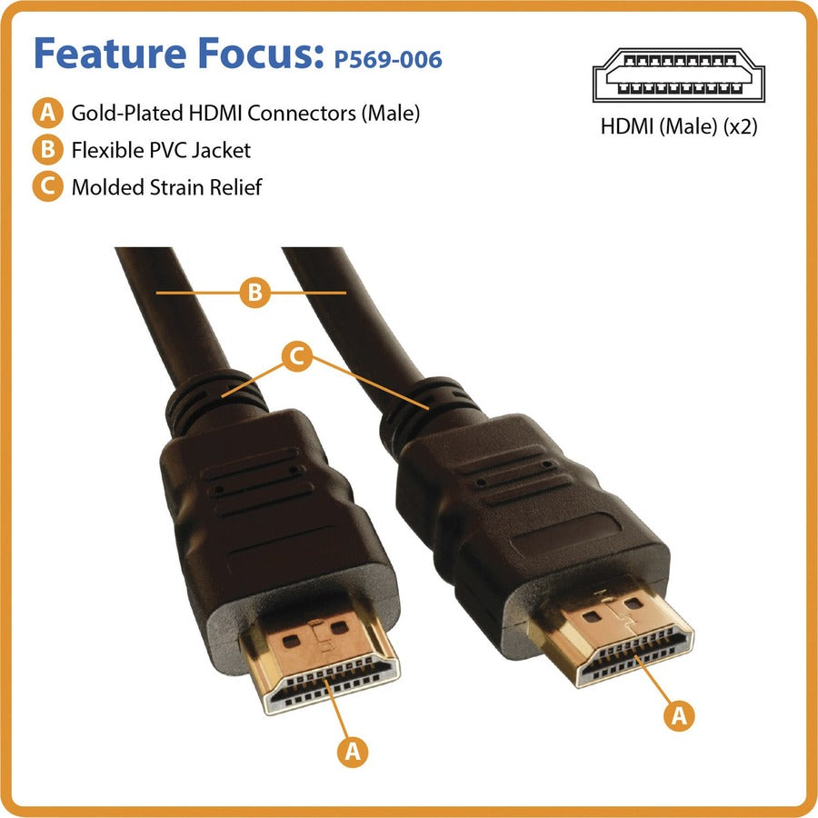 Tripp Lite by Eaton P569-016 High Speed HDMI Cable with Ethernet P569-016