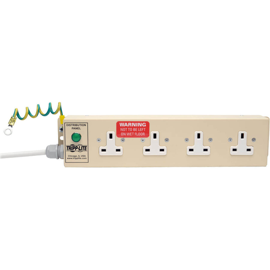 Tripp Lite Safe-IT UK BS-1363 Medical-Grade Power Strip with 4 UK Outlets, 3m Cord PS410HGUK