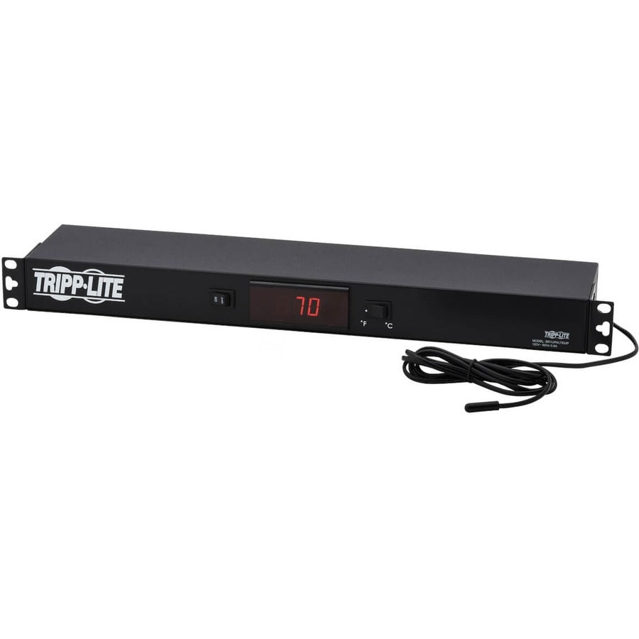 Tripp Lite by Eaton 1U Digital Temperature Sensor, Blanking Panel, LCD SR1UPNLTEMP