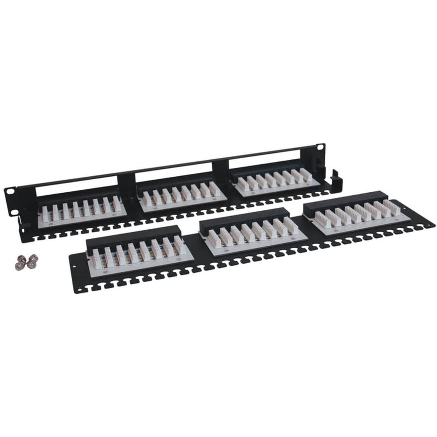 Tripp Lite 48-Port Cat6 Cat5 Patch Panel High Density 110 Punch down Rackmount 1URM TAA N252-048-1U