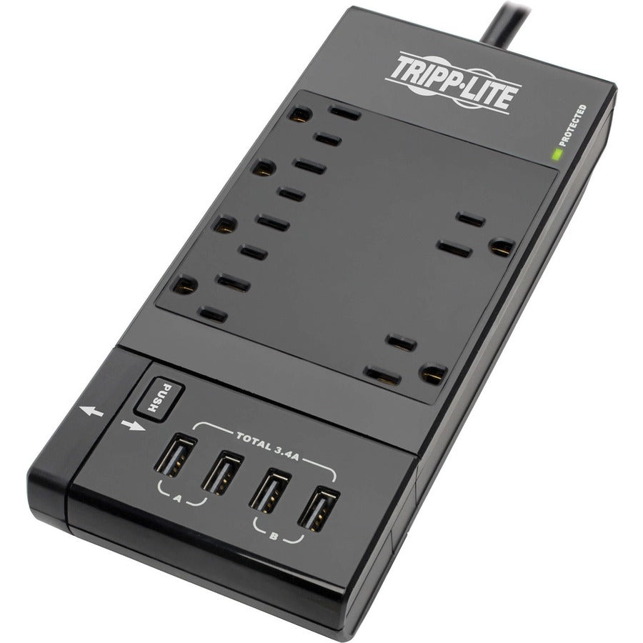 Tripp Lite by Eaton Safe-IT TLP68UBAM 10-Outlets Surge Suppressor/Protector TLP68UBAM